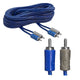 Neon Blue RCA Cable | 4.57m (15ft) | 2-Channel (2 RCA to 2 RCA)