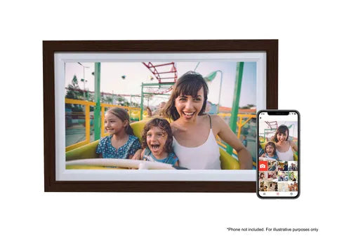 FireFly Frameo 15.6" Wi-Fi Digital Photo Frame â€“ Dark Wood