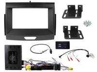 Ford Ranger PX2/PX3 Sync 3 Fitting Kit (2015-2022) | 8" Display Retention, Black Facia & Harness