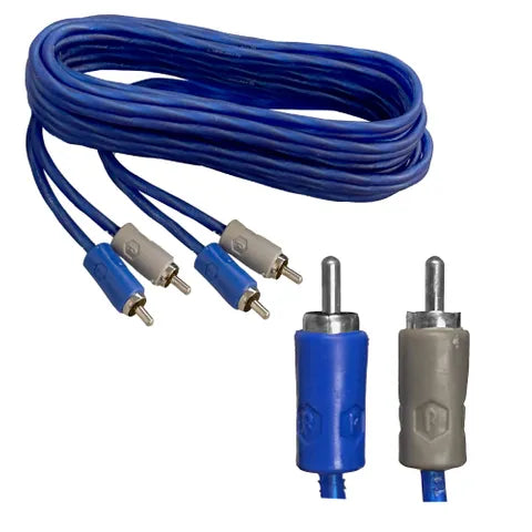 Neon Blue RCA Cable | 3 Meter (10 ft) 2-Channel Audio Interconnect