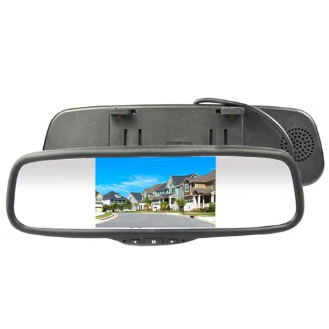 AVS 5" Clip-On Rear View Mirror LCD Monitor – Universal RCA Input