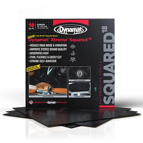 Dynamat Xtreme Squared Sound Deadening – 457mm x 457mm, 1.72mm Thick, 8-Sheet Pack