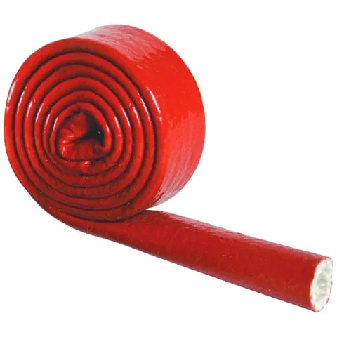Red Heatshield Fire-Resistant Sleeving 25.5mm x 1m High Temperature Protection