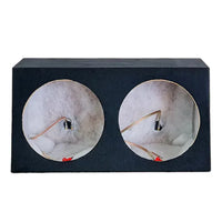Universal Double 12" Subwoofer Enclosure | Vented, Black Carpet