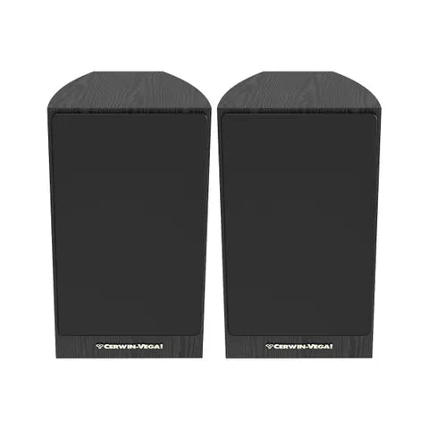 Cerwin Vega LA Series 6.5" 2-Way Bookshelf Speakers â€“ Black, 150W Max, Pair