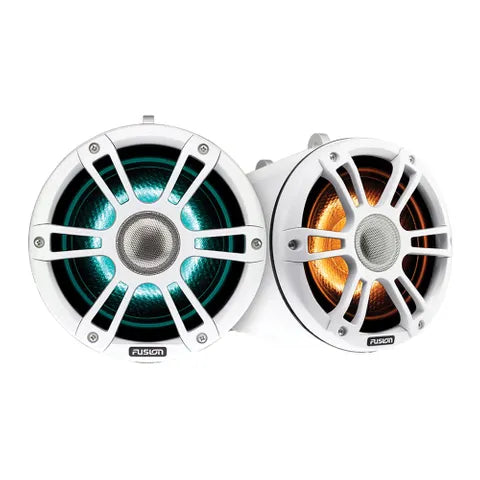 Fusion 6.5" Tower Speaker White | SG-FLT652SPW with CRGBW LED Lighting