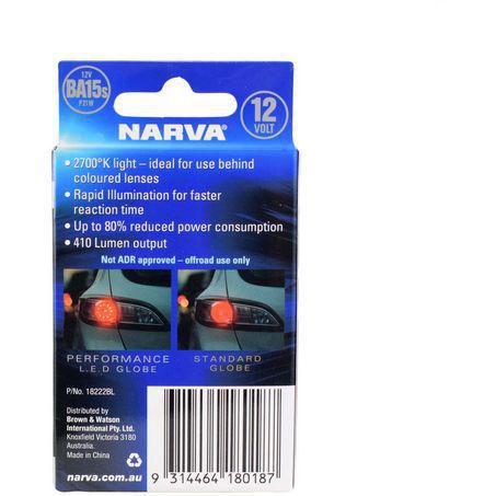 Narva LED GLOBE 12V 2700K 410LM BA15S