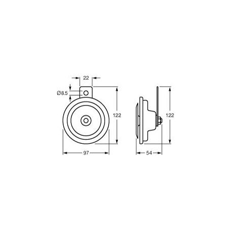 Hella Disc Horn 12V 115dB 6001