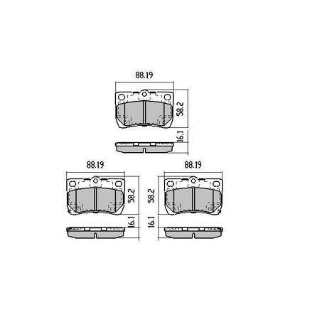RDA PHANTOM CERAMIC BRAKE PAD SET LEXUS TOYOTA RDC2048