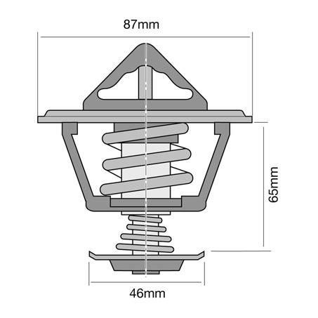 Tridon Thermostat 87mm - 77 Degrees C TT8085-170P