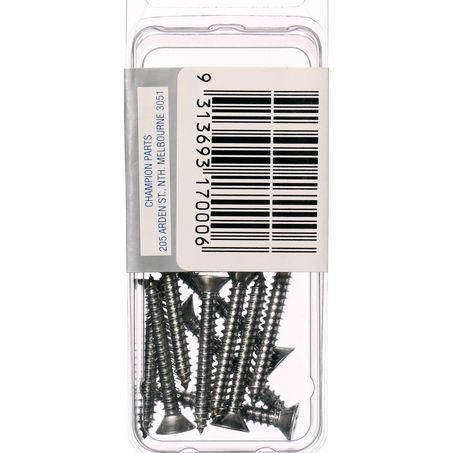 CHAMPION AUTO PARTS Champion Self Tapping Countersunk Screw Pack 1/4in. CSP97