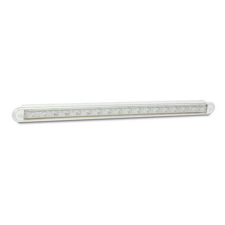 LED AUTO LAMPS 12V Reverse Strip Lamp 18 Sqaure LEDs Recessed Mount With 40cm Hardwi