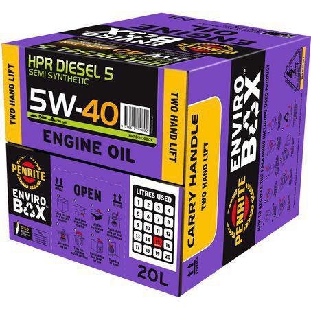 Penrite HPR Diesel 5 Semi Synthetic 5W-40 Engine Oil Enviro Box 20L HPRD5020BOX