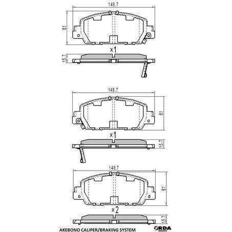 RDA BRAKES RDA GP Max General Purpose Low Metallic Brake Pad Set RDB2400