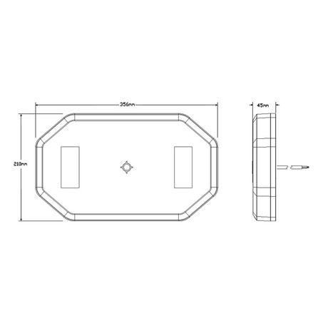 LED Autolamps Amb LED Minibar 1224V Clear Lens LB356ACM