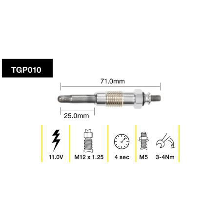 Tridon Glow Plug 11.0V TGP010