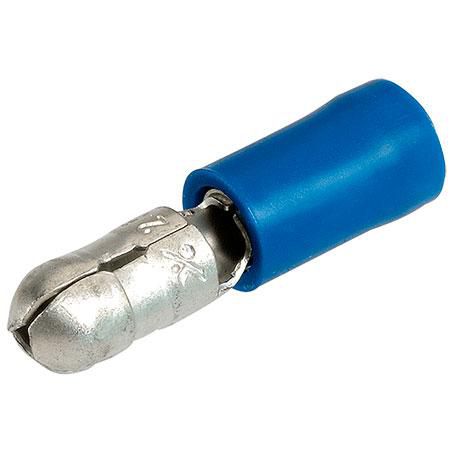 Narva Crimp Terminal Male Bullet Blue Insulated 5mm - 14 Pce