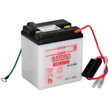 Katana Motorcycle Battery - Conventional 6N5.5-1D