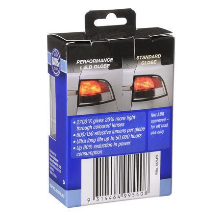 Narva 12/24V Gen III LED BAY15D P21/5W Globes (2) 18264BL