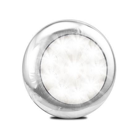 LED AUTO LAMPS LEDAUT 12V Round Backup Lamp With Chrome Flange And 10 LEDs