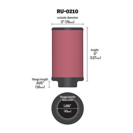 K&N Air Filter Round RU-0210