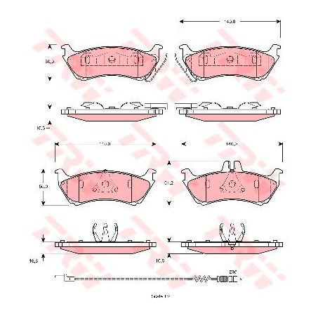 TRW Brake Pad Set Inc. Wear Sensor (DB1430)