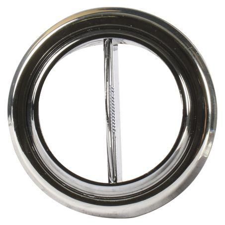 OEX Louvre Round Black Plastic With Chrome Edge LVX028