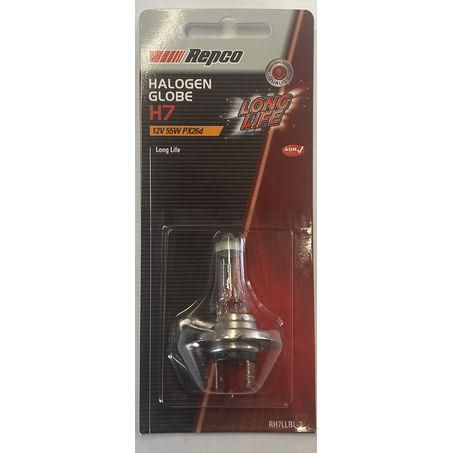 Repco H7 Headlight Bulb Long Life 12V 55W Px26D RH7LLBL-2