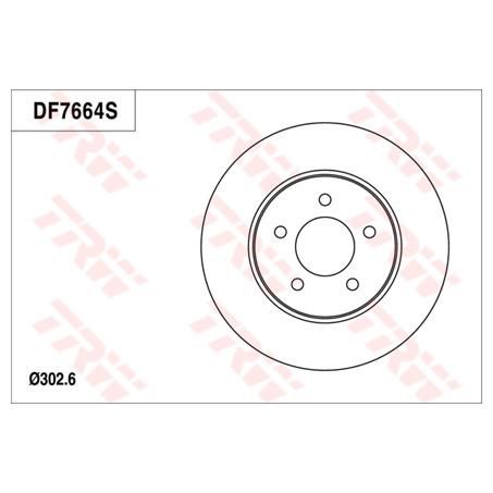 TRW Disc Brake Rotor 302.7mm x 24 Min