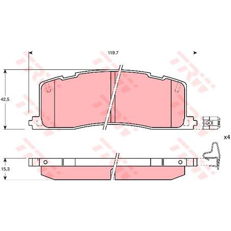 TRW DTEC Brake Pad Set (DB1213)