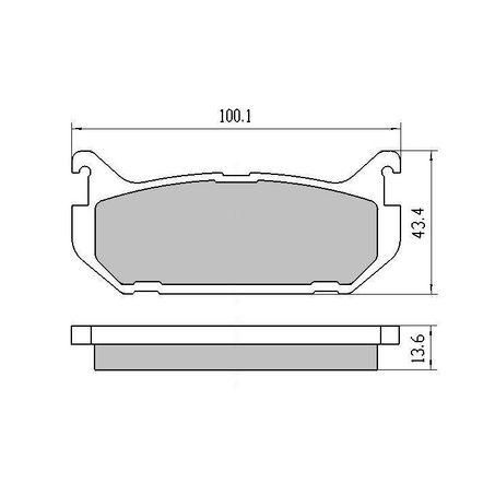 RDA PHANTOM CERAMIC BRAKE PAD SET FORD MAZDA RDC1254