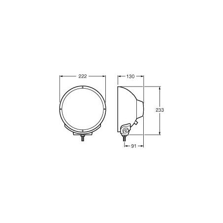 HELLA Halogen Driving Light Round 12V Spread Beam - Each 1366