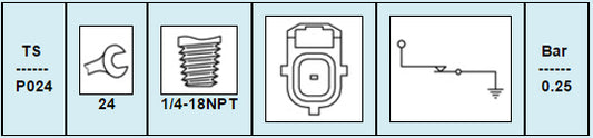 OIL PRESSURE SENSOR FORD MAZDA VOLVO SSANG JAG - 20-909