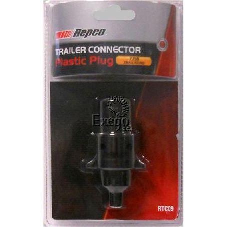 REPCO Trailer Plug 7 Pin Small Plastic Round