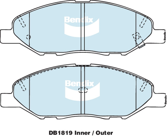 DISC PAD CPLUS FRONT NISSAN TIIDA C11 06> - DB1819CP