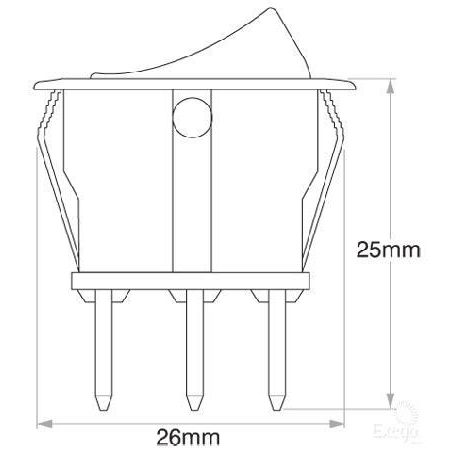 OEX Rocker Switch On/Off SPST 12V Blue Illuminated (Contacts Rated 10A @