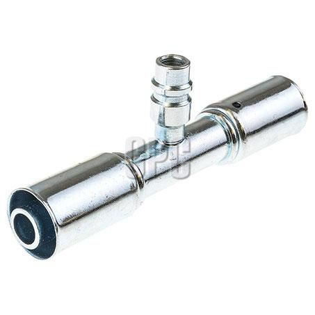 OEX Steel Fitting # 10 Splicer Reduced Beadlock #10 Straight With R134a Po