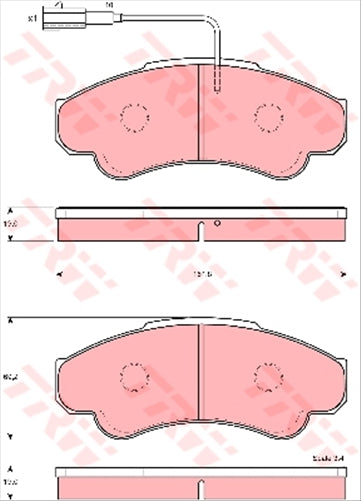 TRW Brake Pad Set Inc. Wear Sensor (DB2045)