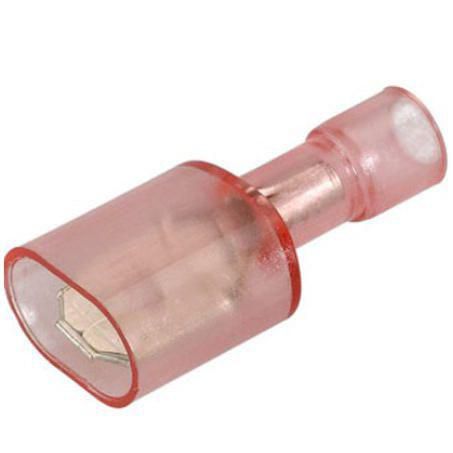 Narva Crimp Terminal Male Blade Red Terminal Entry 6.3 x 0.8mm Polycarbonate 50Pk 56111