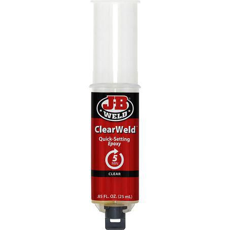 JB Weld ClearWeld Epoxy Adhesive Syringe Mixer 25ml 50112
