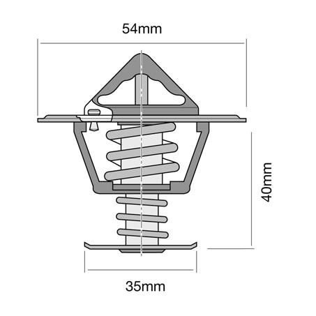 Tridon High Flow Thermostat 54mm - 82 Degrees C TT480-180
