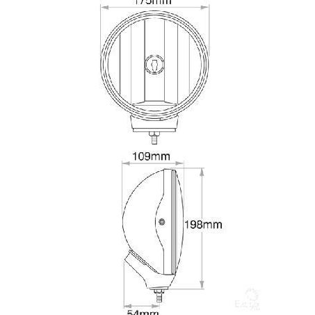 HELLA Halogen Driving Light Round 12V Spread Beam - Each 1371