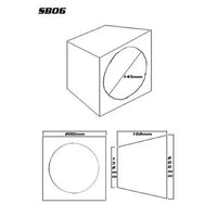 6.5" Subwoofer Enclosure Box Pair | Black Carpet | Pre-Loaded Terminal Cup