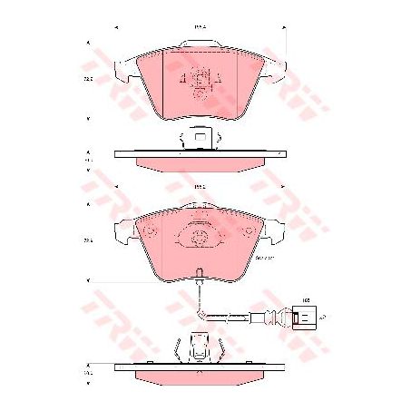 TRW Brake Pad Set Inc. Wear Sensor