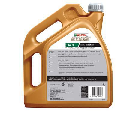 CASTROL EDGE SYNTHETIC 10W-60 ENGINE OIL 5L 3412396