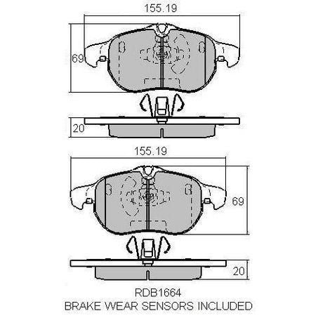 RDA PHANTOM CERAMIC BRAKE PAD SET HOLDEN VECTRA SAAB 9-3 9-5 RDC1664