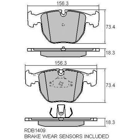 RDA PHANTOM CERAMIC BRAKE PAD SET BMW RDC1409