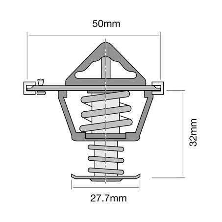 Tridon Thermostat 50mm - 77 Degrees C TT441-170