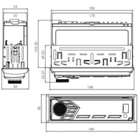 Nakamichi NSE-300 Single DIN Mechless Head Unit | Bluetooth & USB