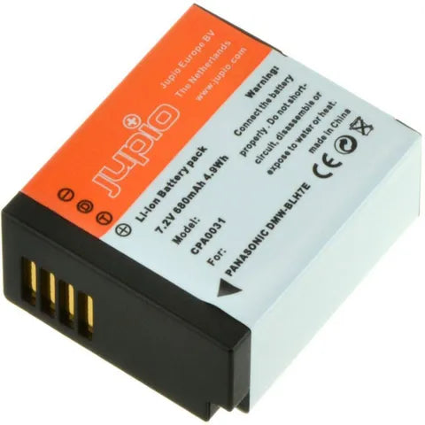 JUPIO Camera Battery for Panasonic DMW-BLH7E â€“ 7.2V 680mAh, 3-Year Warranty
